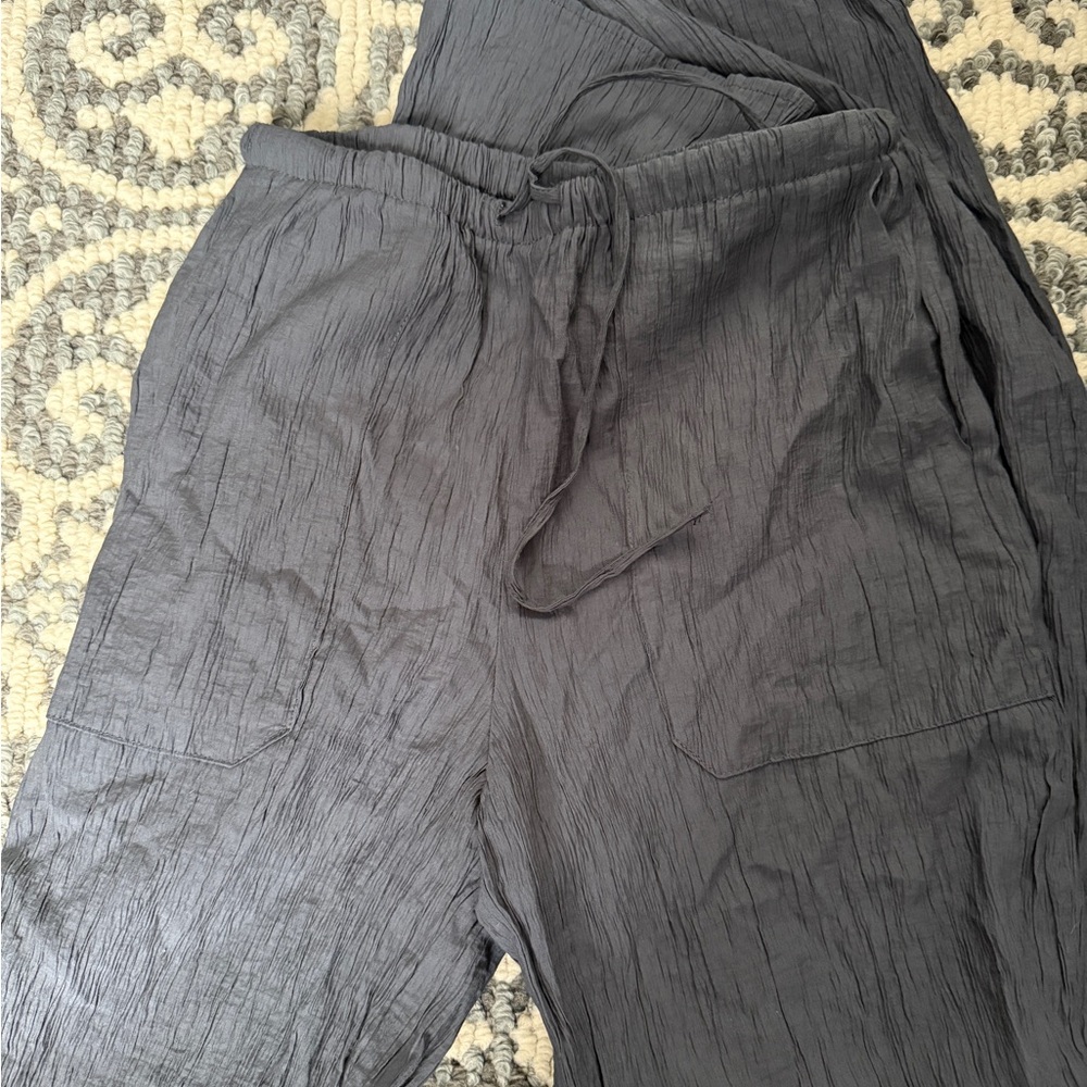 Zara Charcoal Textured Pants